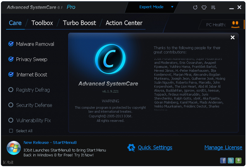 advanced systemcare ultimate 10 license key